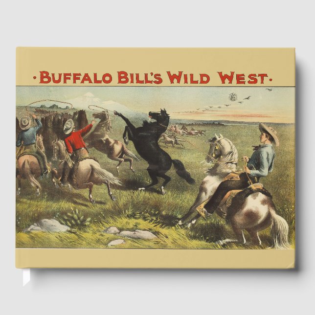 Buffalo Bill Wild West Cowboy Horse Poster Guest Book (Front)