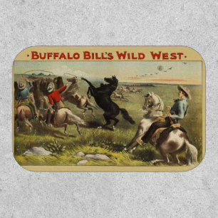 Buffalo Bill Wild West Cowboy Horse Poster Patch