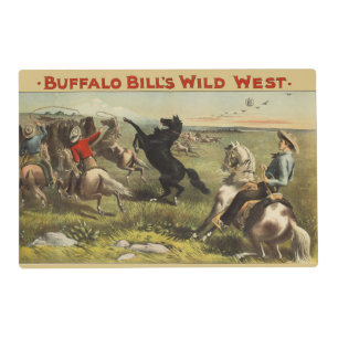 Buffalo Bill Wild West Cowboy Horse Poster Placemat