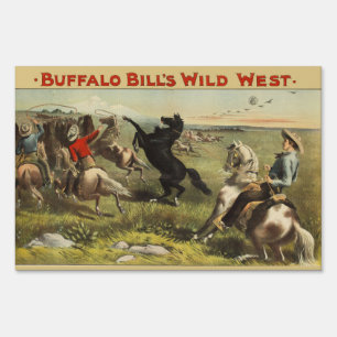 Buffalo Bill Wild West Cowboy Horse Poster Sign