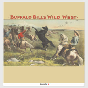 Buffalo Bill Wild West Cowboy Horse Poster Sticker