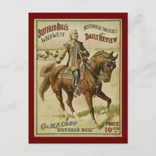 Buffalo Bill Wild West Daily Shows Postcard