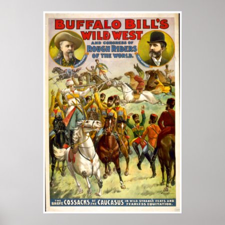 Buffalo Bill Wild West Vintage Poster