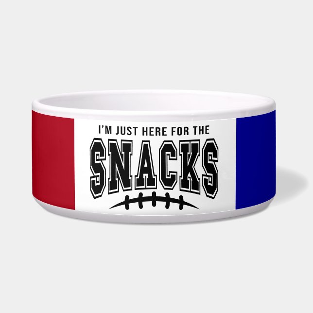 Buffalo Bills Football Here For The Snacks Pet  Bowl (Front)