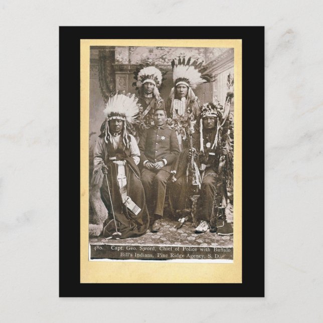 Buffalo Bill's Indians 1890 Postcard (Front)