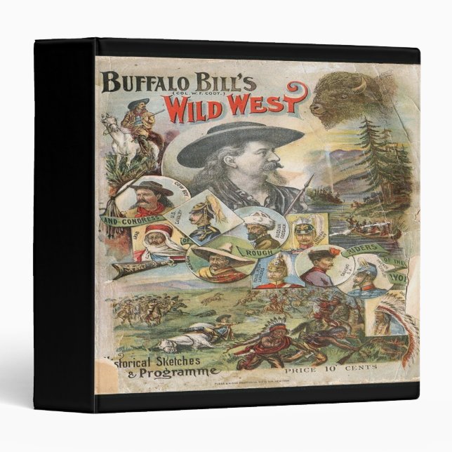 Buffalo Bills Wild West 1889 3 Ring Binder (Front/Spine)