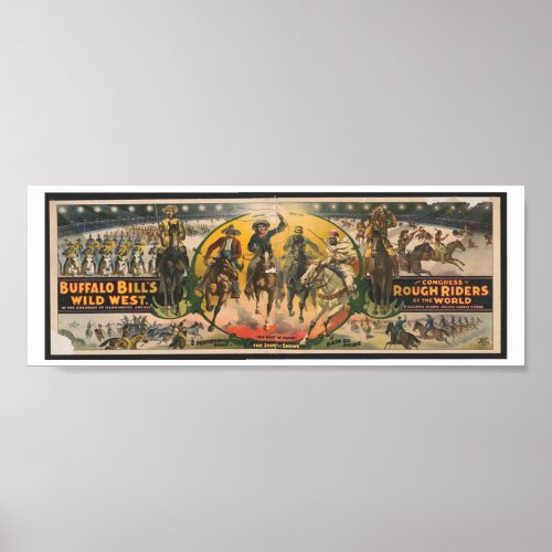 Buffalo Bills Wild West and Rough Riders Poster