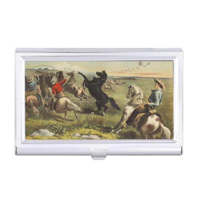 Buffalo Bill's Wild West Horses Business Card Case (Front)