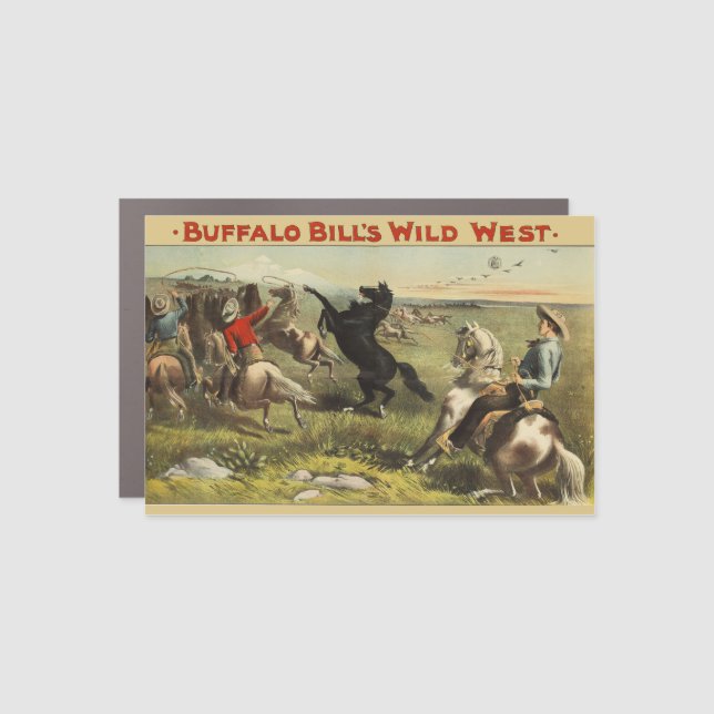 Buffalo Bill's Wild West Horses Car Magnet (Front)