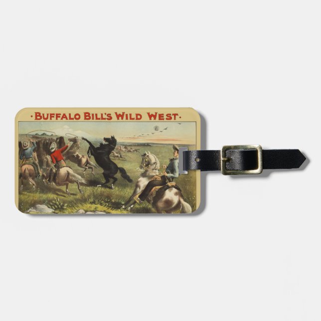 Buffalo Bill's Wild West Horses Luggage Tag (Front Horizontal)