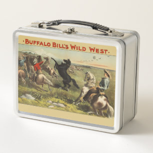 Buffalo Bill's Wild West Horses Metal Lunch Box