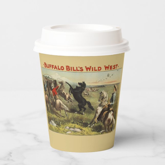 Buffalo Bill's Wild West Horses Paper Cups (Front)