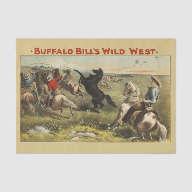 Buffalo Bill's Wild West Horses Tissue Paper (Front)