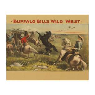 Buffalo Bill's Wild West Horses Wood Wall Art