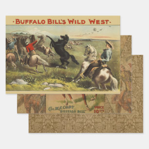Buffalo Bill's Wild West Horses Wrapping Paper Sheets