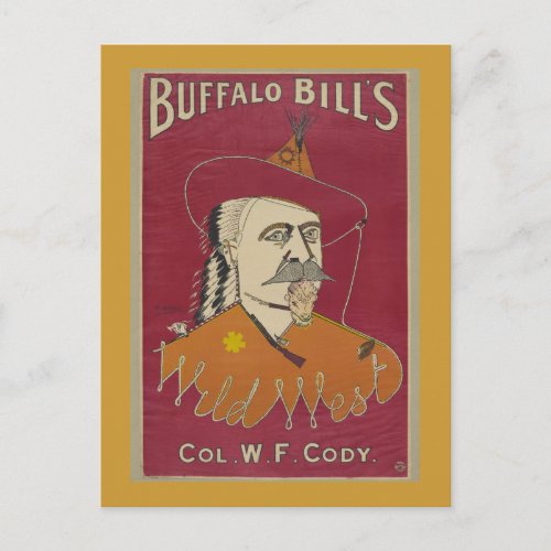 Buffalo Bills Wild West Poster 1890 Postcard
