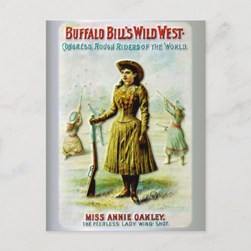 Buffalo Bills Wild West Poster Annie Oakley Postcard