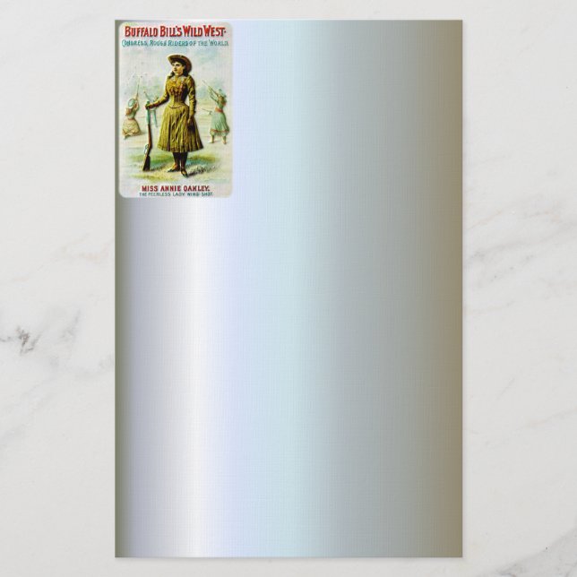 Buffalo Bill's Wild West Poster Annie Oakley Stationery (Front)