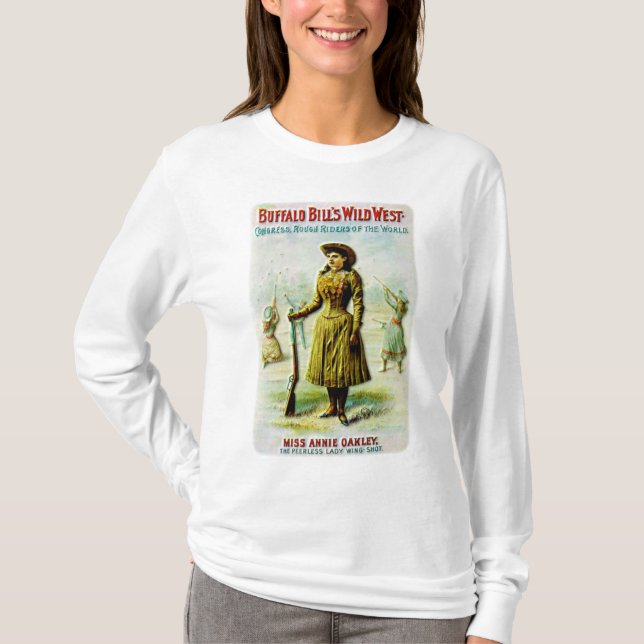 Buffalo Bill's Wild West Poster Annie Oakley T-Shirt (Front)