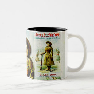 Buffalo Bill's Wild West Poster Annie Oakley Two-Tone Coffee Mug