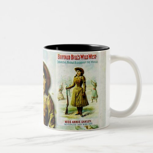 Buffalo Bills Wild West Poster Annie Oakley Two_Tone Coffee Mug