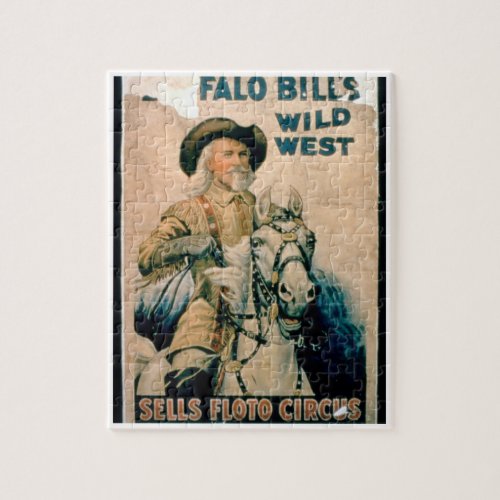 Buffalo Bills Wild West Sells Floto Circus co Jigsaw Puzzle