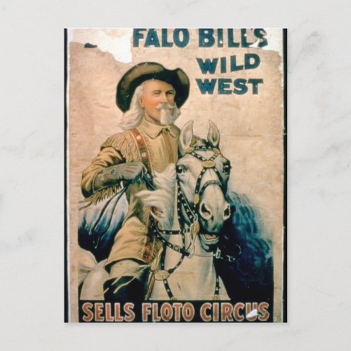 Buffalo Bills Wild West Sells Floto Circus co Postcard
