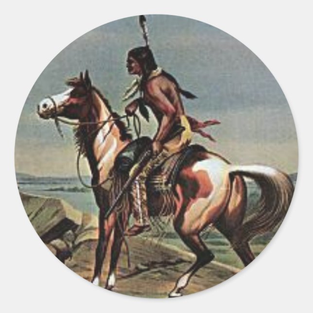 Buffalo Bills Wild West Show Classic Round Sticker (Front)