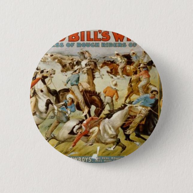 Buffalo Bill's Wild West Show Pinback Button (Front)