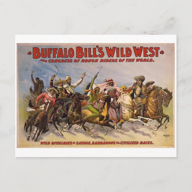 Buffalo Bills Wild West Show Postcard (Front)