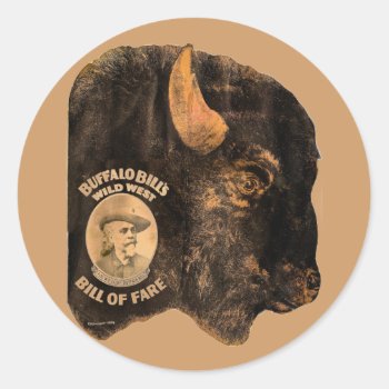 Buffalo Bill's Wild West Show Vintage 1898 Classic Round Sticker by scenesfromthepast at Zazzle