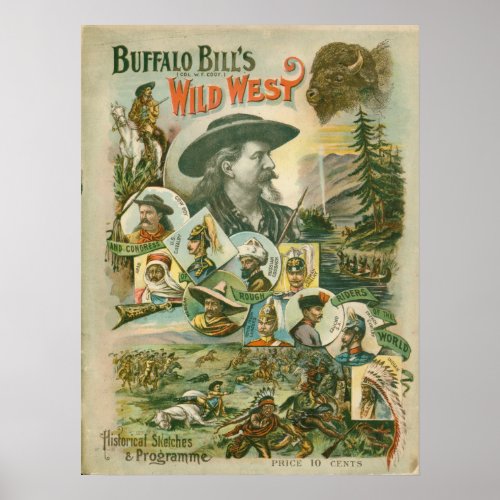Buffalo Bills Wild West Show Vintage Poster