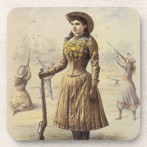 Buffalo Bills Wild West Show with Annie Oakley Beverage Coaster