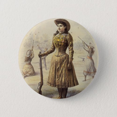 Buffalo Bills Wild West Show with Annie Oakley Button