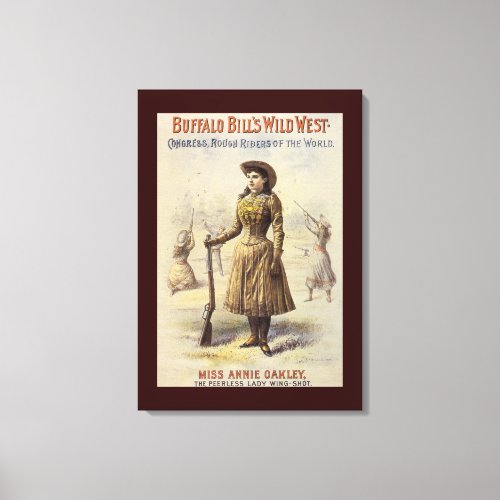 Buffalo Bills Wild West Show with Annie Oakley Canvas Print