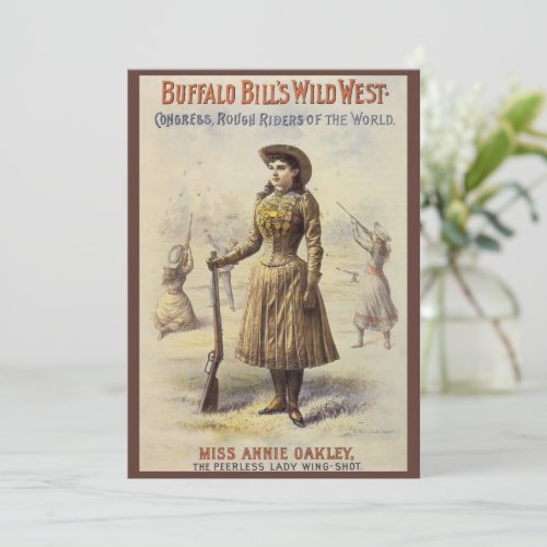 Buffalo Bills Wild West Show with Annie Oakley Invitation