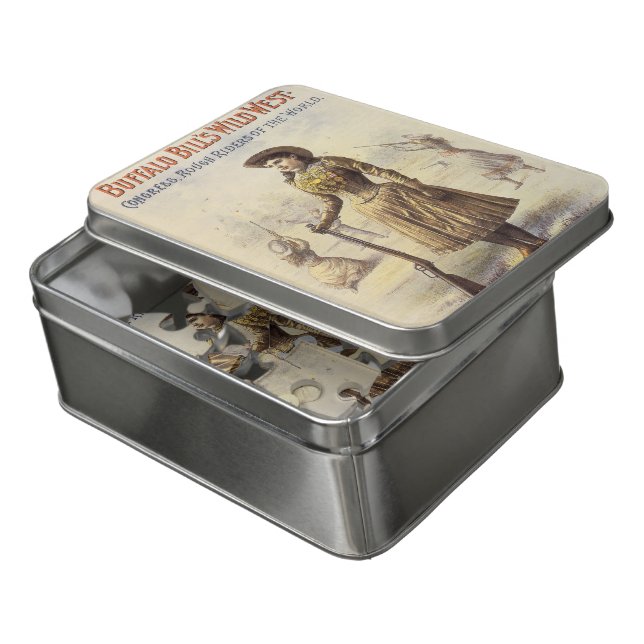 Buffalo Bill's Wild West Show with Annie Oakley Jigsaw Puzzle (Lid Open)