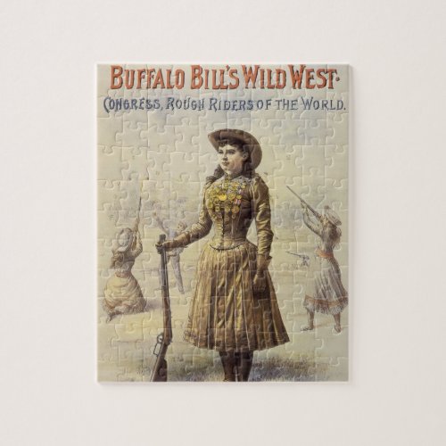 Buffalo Bills Wild West Show with Annie Oakley Jigsaw Puzzle