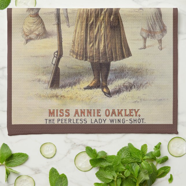 Buffalo Bill's Wild West Show with Annie Oakley Kitchen Towel (Folded)