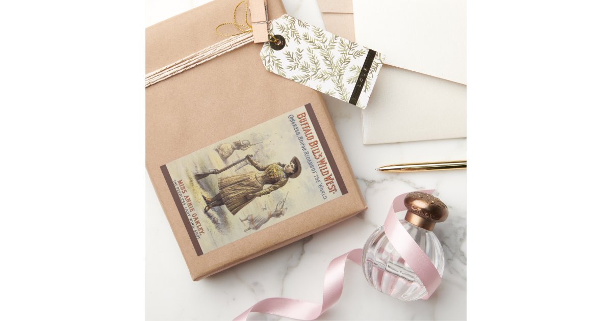 Buffalo Bill's Wild West Show with Annie Oakley Rectangular Sticker ...
