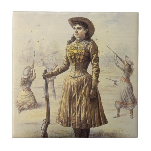 Buffalo Bills Wild West Show with Annie Oakley Tile