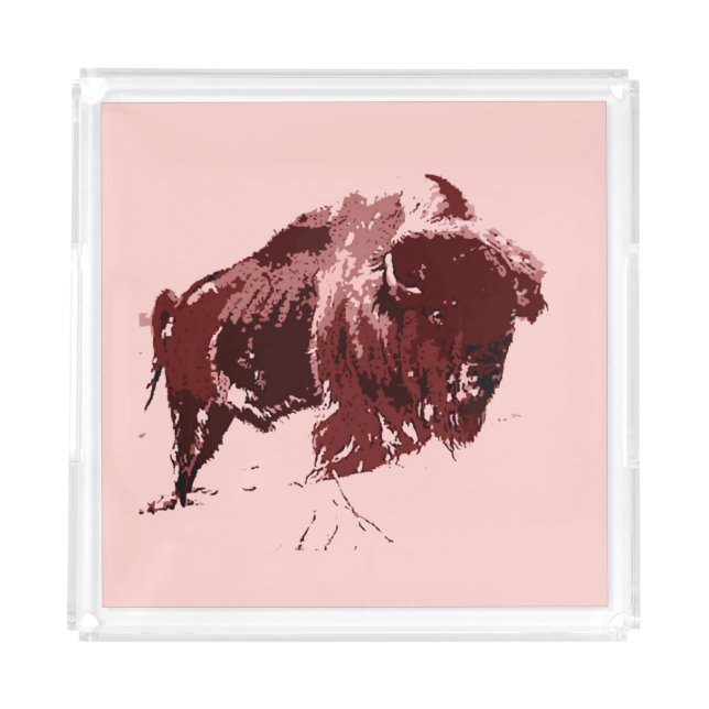 Buffalo - Bison Acrylic Tray (Front)