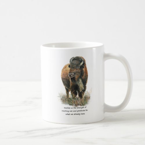 Buffalo Bison Animal Totem Spirit Guide Coffee Mug