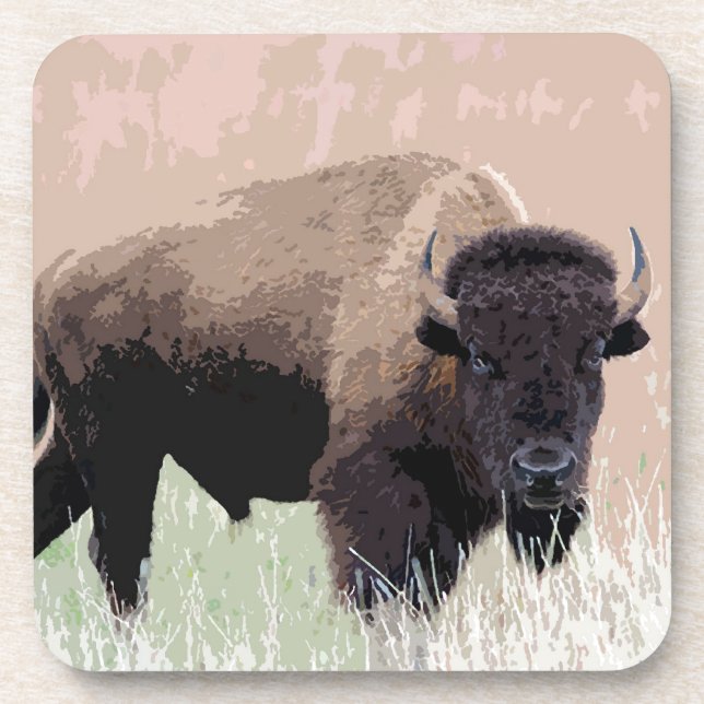Buffalo / Bison Beverage Coaster (Front)