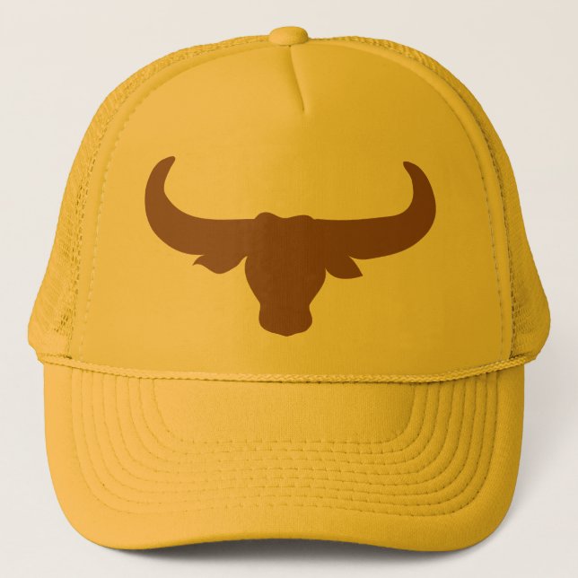 Buffalo Bison Bull Horns Mammalia Animal Trucker Hat (Front)