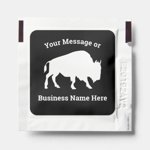 Buffalo Bison Business Logo Name Message Hand Sanitizer Packet