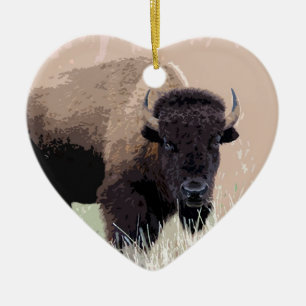 Buffalo / Bison Ceramic Ornament