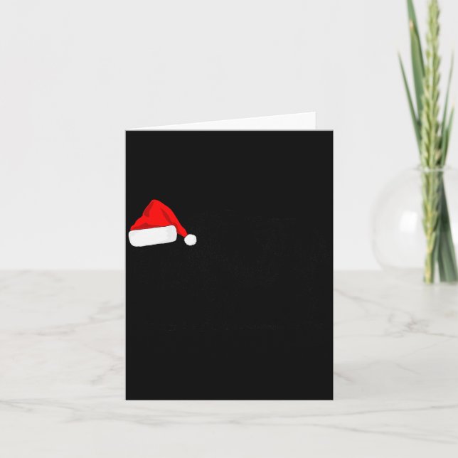 Buffalo Bison Christmas_ Buffalo In Santa Hat  Card (Front)