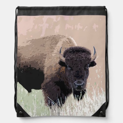 Buffalo  Bison Drawstring Bag