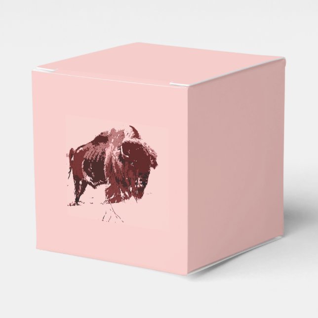 Buffalo - Bison Favor Boxes (Front Side)